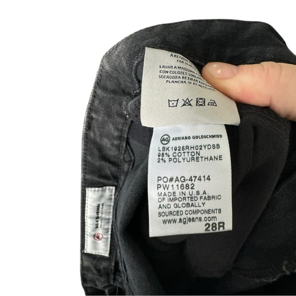 New! AG Adriano Goldschmied Isabelle Side Panel High Rise Straight Crop Jeans - Picture 8 of 8